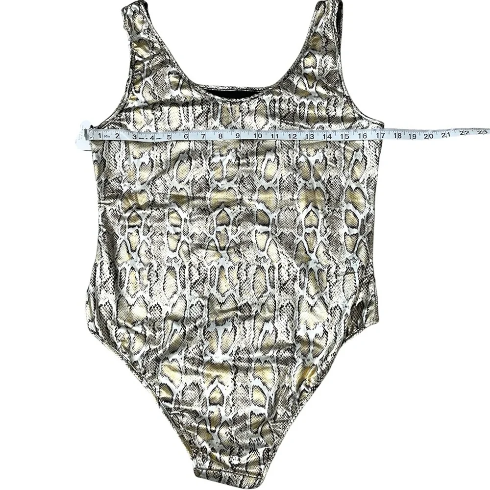 Animal Print Snake Skin Body Suit Size: XL - Picture 5 of 6